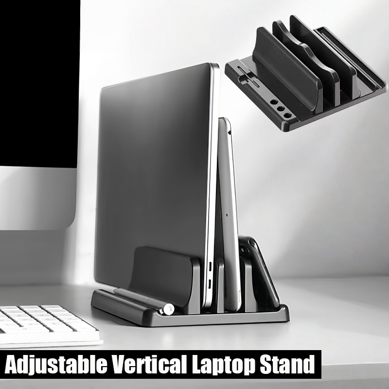 Vertical Laptop Stand - Dudukan Laptop Vertikal, Penyangga Tablet Multifungsi