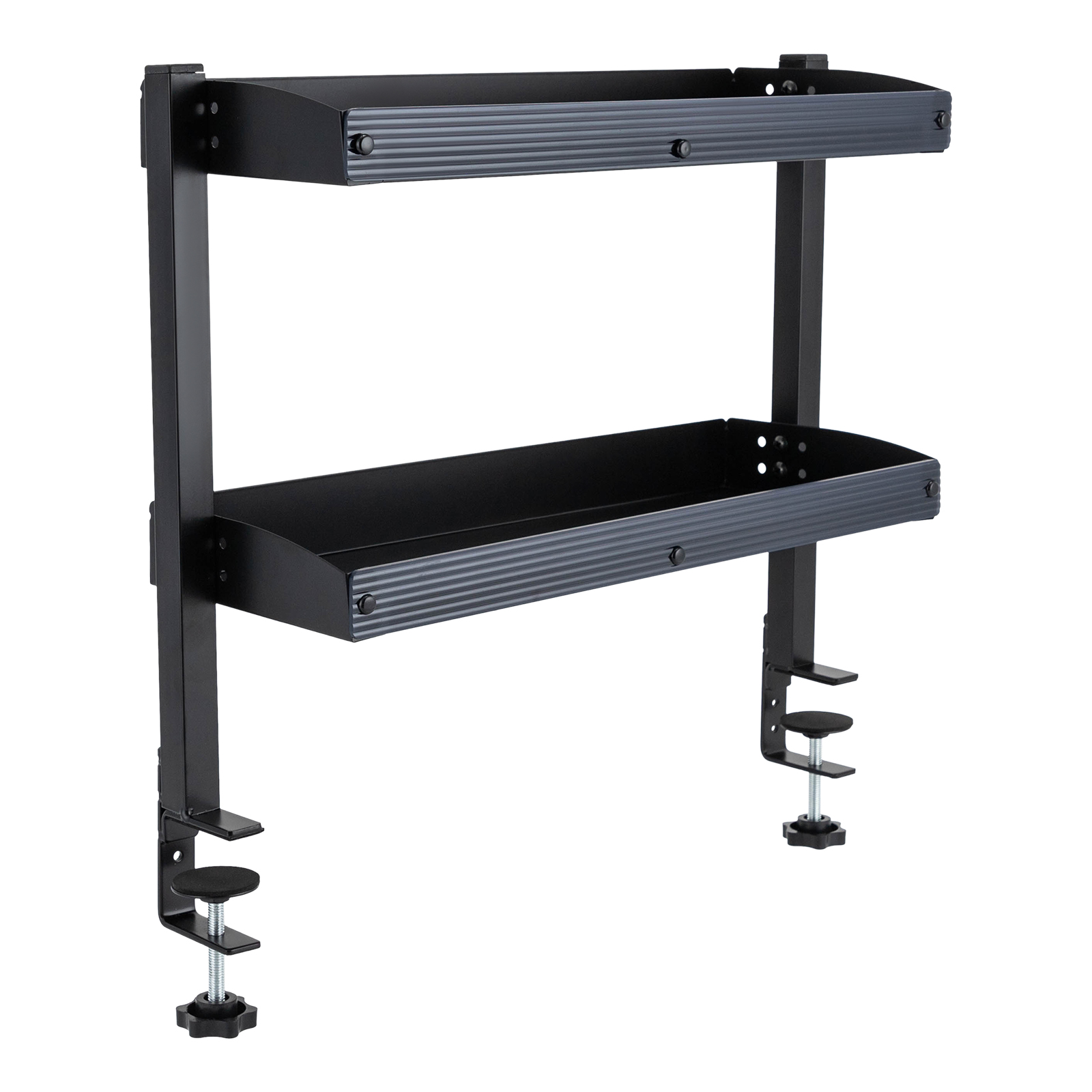 Desk Setup Organizer - Rak meja jepit, 2 tingkat, di