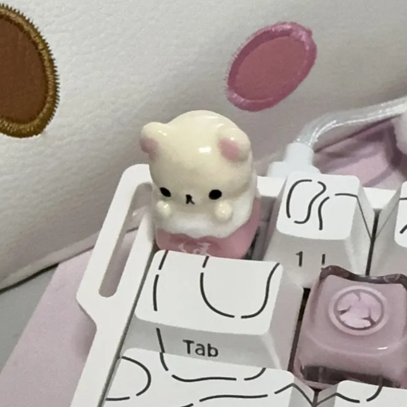 Desk Setup Essentials - Keycap Rilakkuma Kawaii, Keycap Anime Artisan