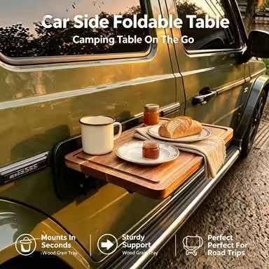 Desk Setup Desk - Meja Kayu Lipat Samping Mobil untuk