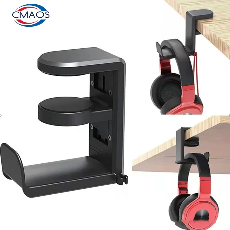 Desk Setup Desk - Penyangga Headphone Tanpa Lubang dengan Klip