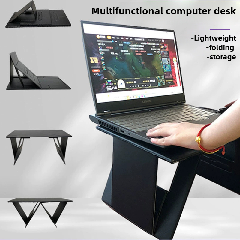 Desk Setup Essentials - Dudukan Laptop Lipat Multifungsi, Meja Buku,