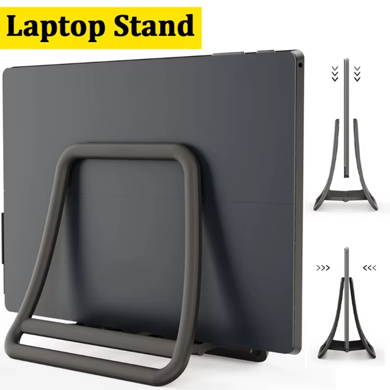 Vertical Laptop Stand - Dudukan Laptop Vertikal Portabel, Dapat Dilipat,