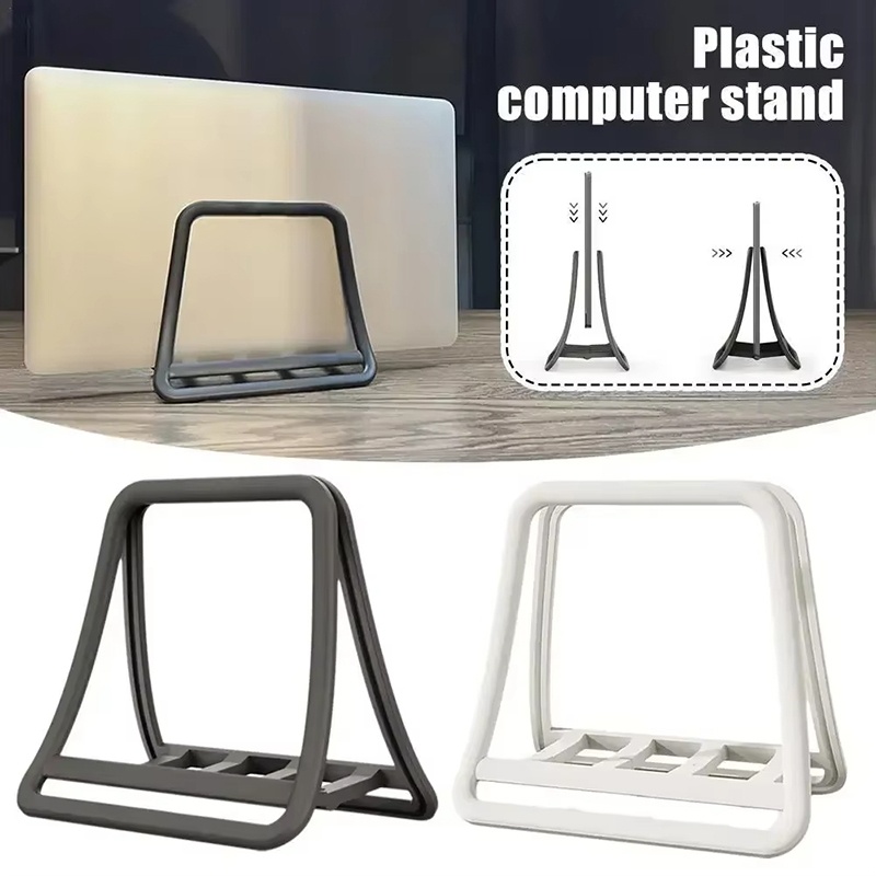 Vertical Laptop Stand - Penyangga Laptop Vertikal Anti-Selip, Dapat Dilepas,