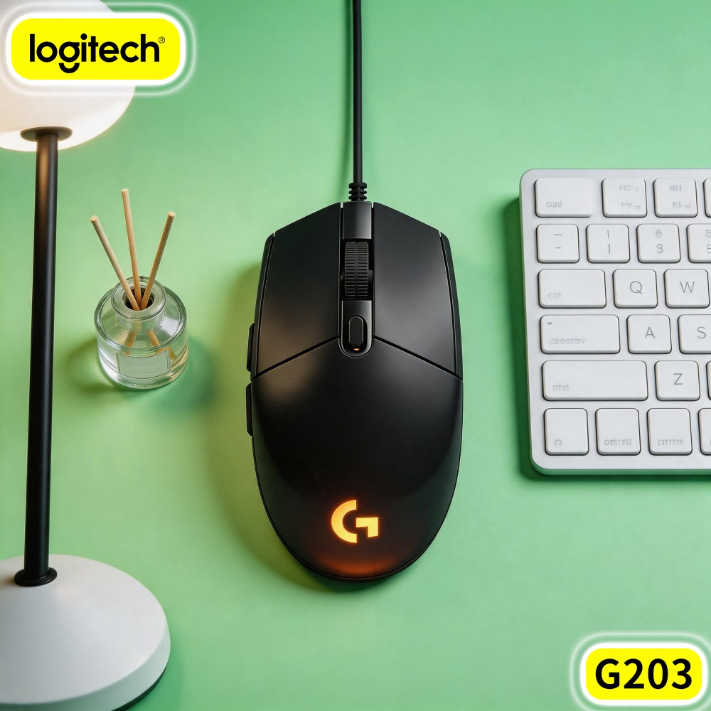 Logitech Mouse G203 - Logitech G203 Mouse Gaming Berkabel Periferal