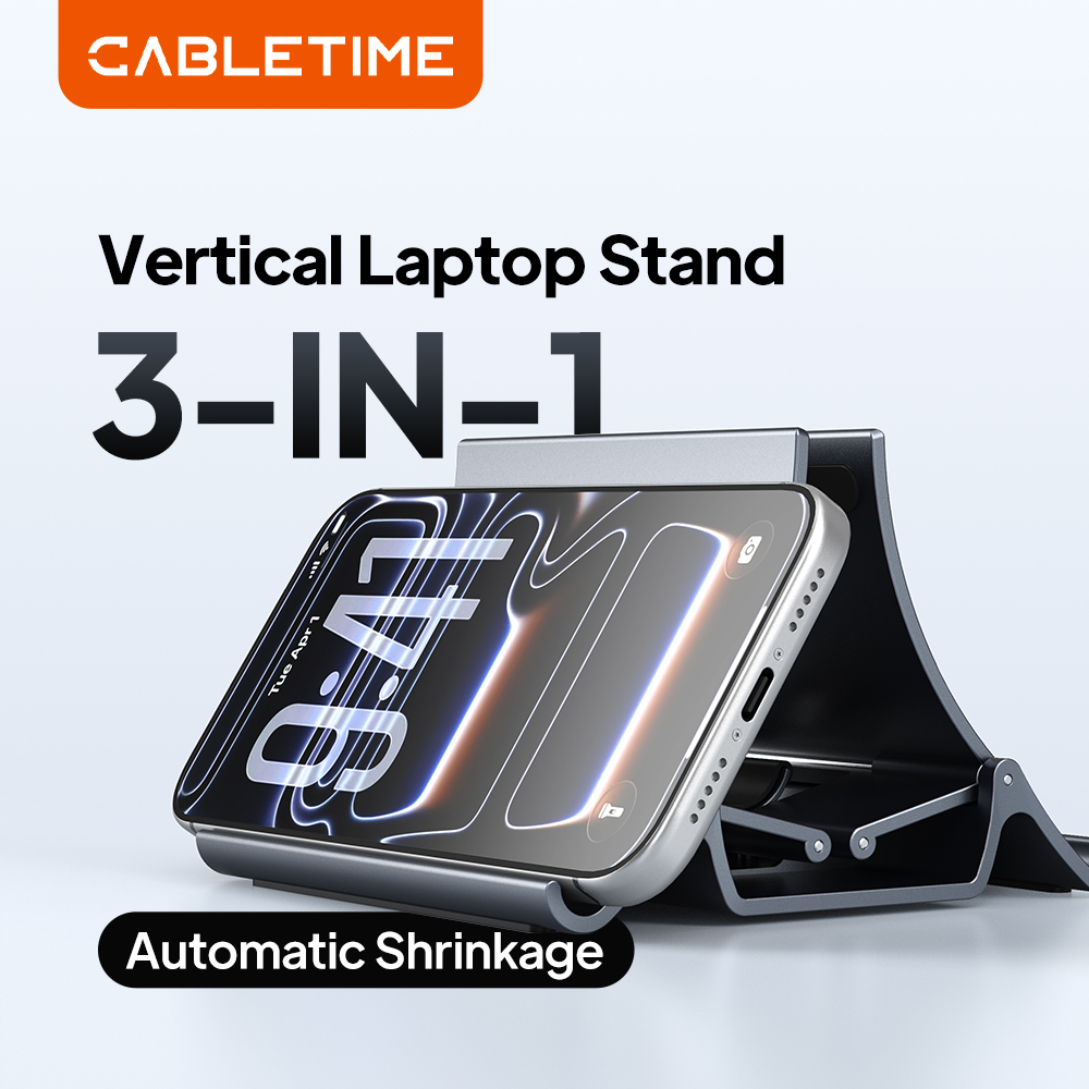 Vertical Laptop Stand - CABLETIME Penyangga Laptop Vertikal untuk MacBook