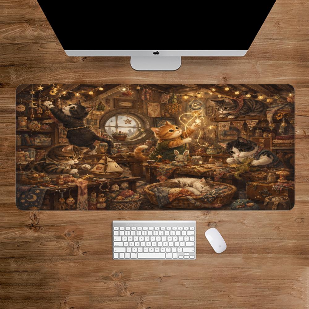 Desk Setup For Studying - Alas Mouse Kucing Anti-selip untuk Kamar