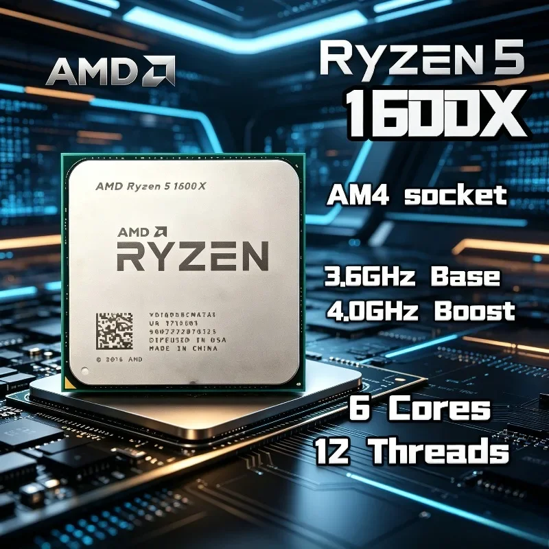 Amd Cpu Ryzen 5 - AMD Ryzen 5 1600X Original dan