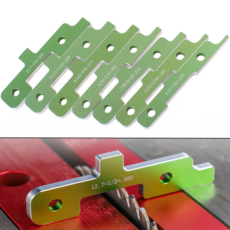 Desk Setup Pegboard - Blok pengaturan Router Woodworking 7 buah