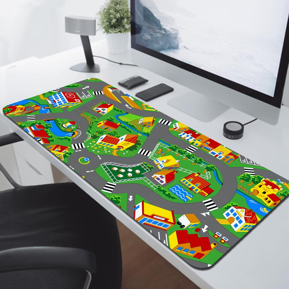 Alas Mouse kartun jalanan kota - Desk Setup Pegboard ulasan dan harga