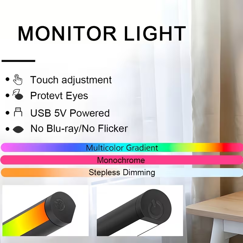 Lampu LED untuk Monitor 30cm 4 - Desk Setup For Studying ulasan dan harga