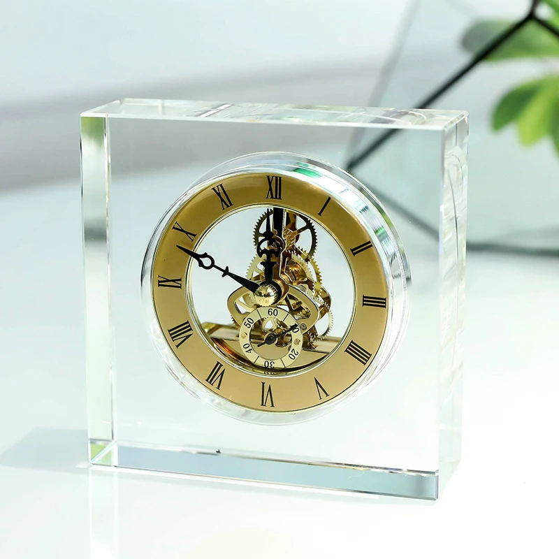 Jam Meja Kristal Senyap Mewah  - Desk Setup Accessories Aesthetic ulasan dan harga