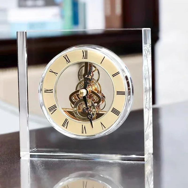 Jam Meja Kristal Senyap Mewah  - Desk Setup Accessories Aesthetic ulasan dan harga