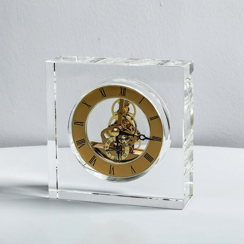 Jam Meja Kristal Senyap Mewah  - Desk Setup Accessories Aesthetic ulasan dan harga