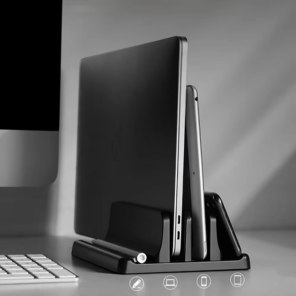 Dudukan laptop, rak penyimpana - Vertical Laptop Stand ulasan dan harga