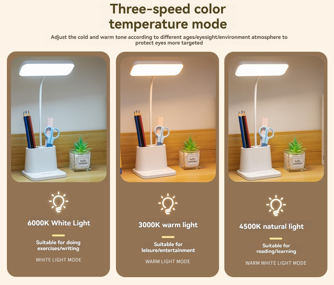 Lampu Meja Belajar dengan Temp - Desk Setup Essentials ulasan dan harga