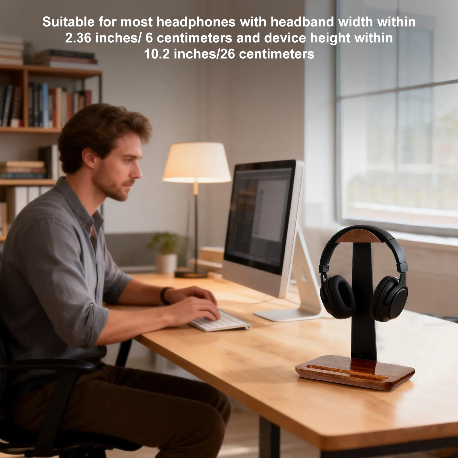 Penyangga Headphone Kayu Unive - Desk Setup Desk ulasan dan harga