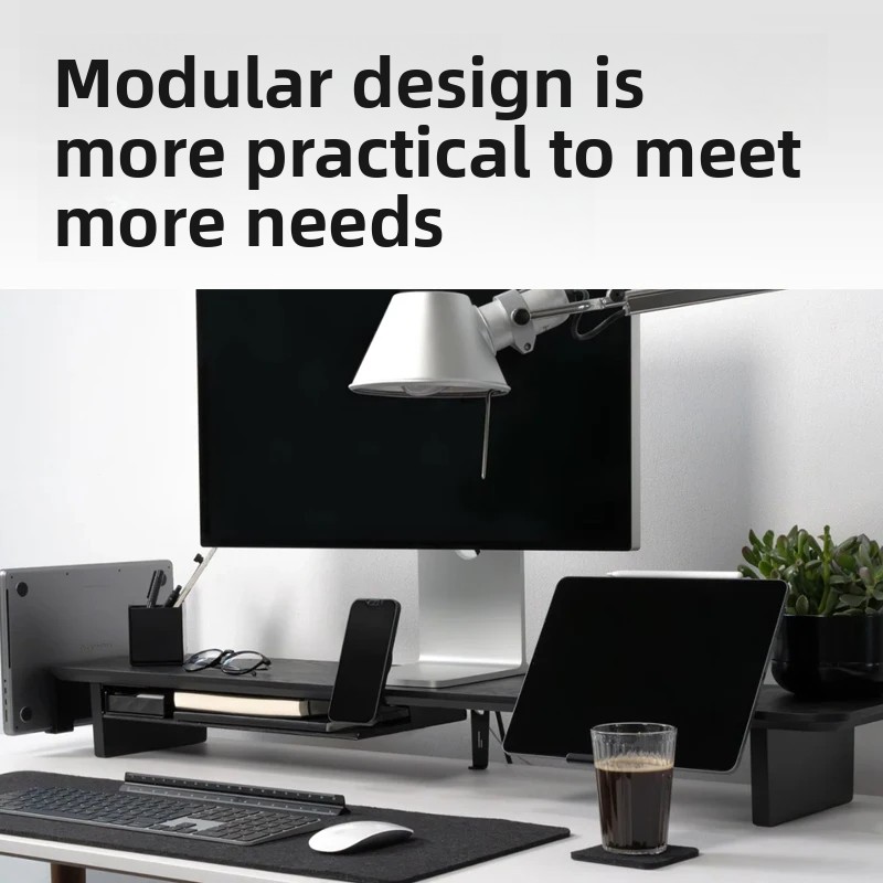 Penyangga Monitor Kayu Solid R - Desk Setup Organizer ulasan dan harga