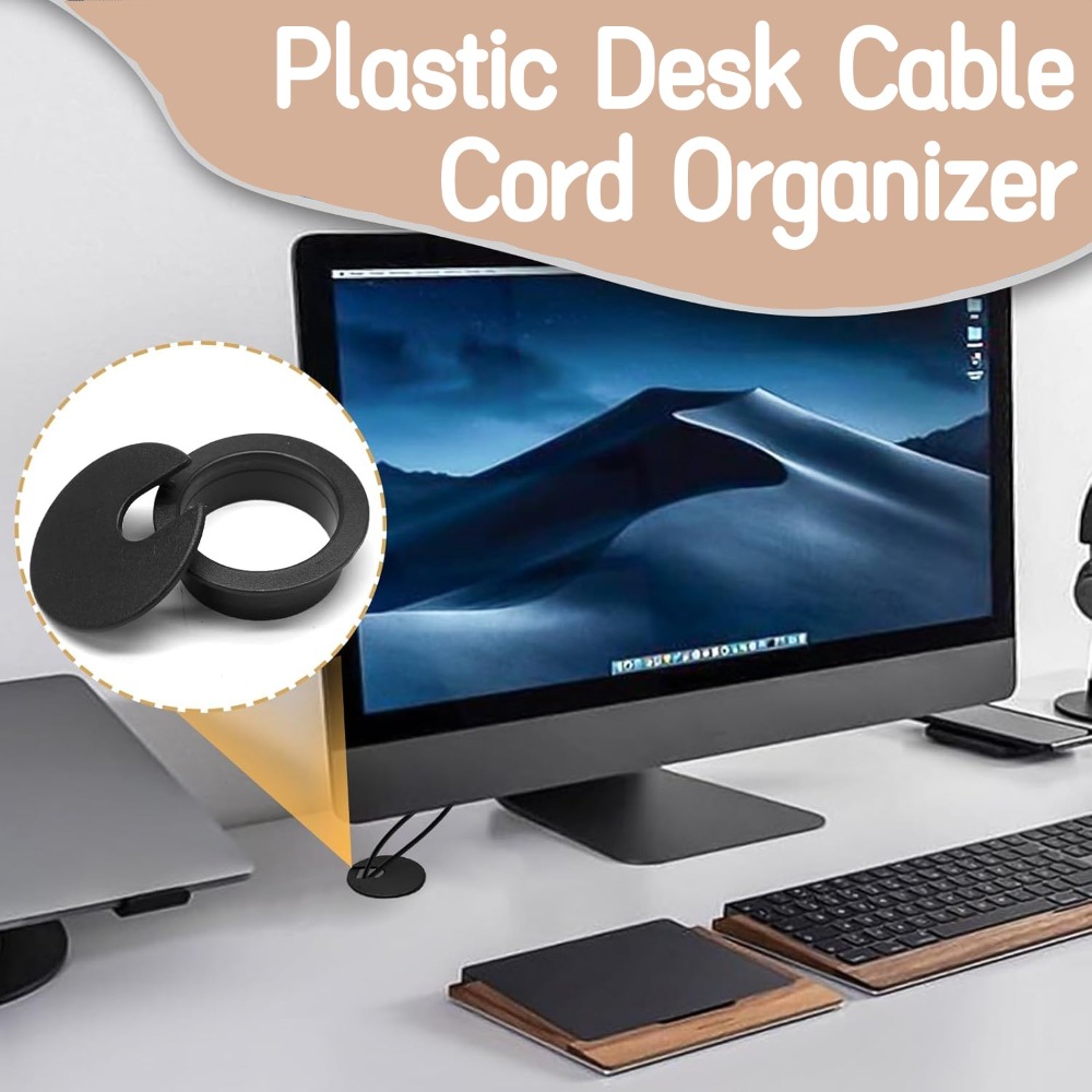 Penutup Lubang Kawat Plastik 1 - Desk Setup Organizer ulasan dan harga