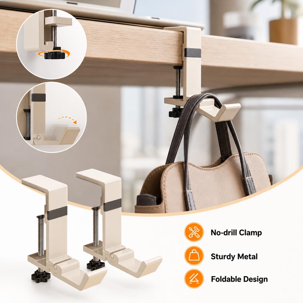 Kait Meja Lipat Tanpa Bor, Pen - Desk Setup Organizer ulasan dan harga
