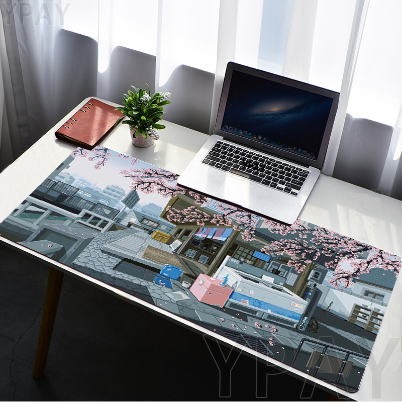 Pixel Mouse Pad Jepang jalan b - Desk Setup Accessories Aesthetic ulasan dan harga