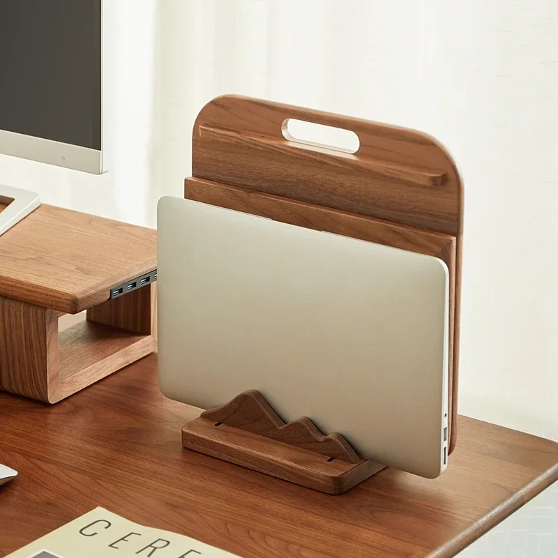 Dudukan Laptop Kayu Kustom Ver - Vertical Laptop Stand ulasan dan harga