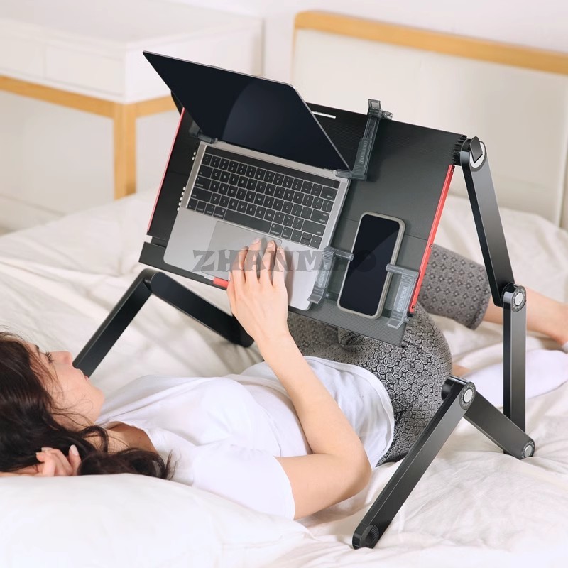 Berbaring Datar Di Tempat Tidu - Desk Setup Laptop ulasan dan harga