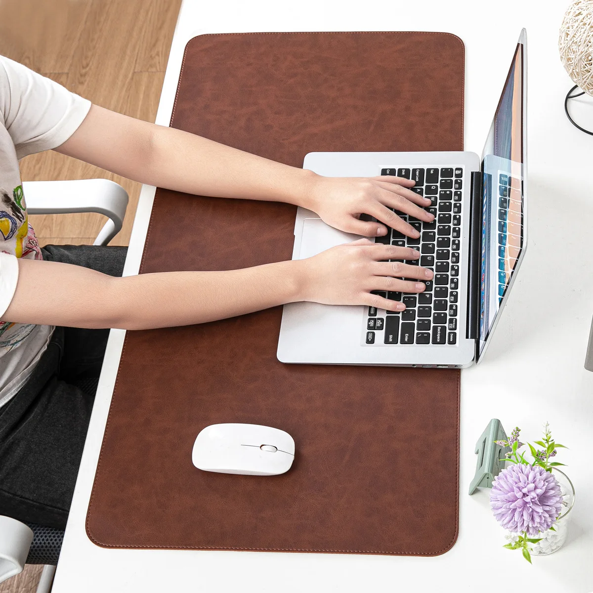Alas Meja Tahan Air PU Alas Mo - Desk Setup Accessories Aesthetic ulasan dan harga