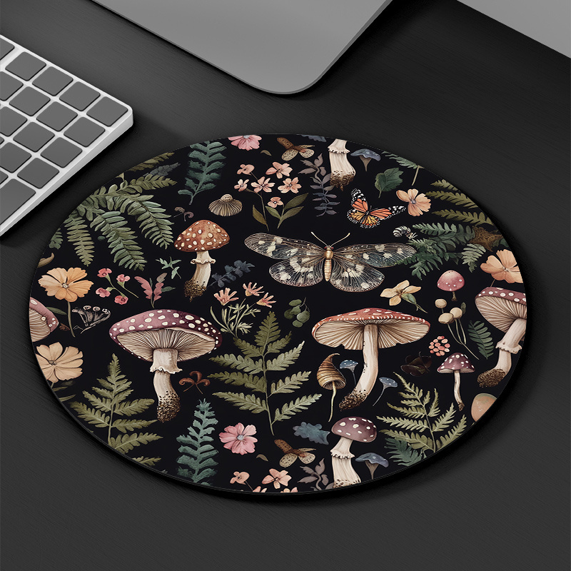 Alas Mouse Bulat Motif Hutan K - Desk Setup Pegboard ulasan dan harga
